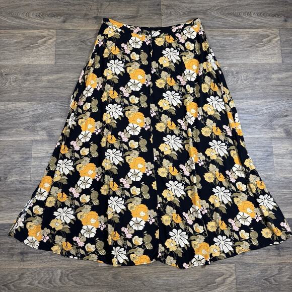 Natural Life Skirt Women XL Floral High Side Slit Maxi Floral Cottage Boho - Picture 9 of 9
